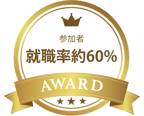 参加者 就職率約60%